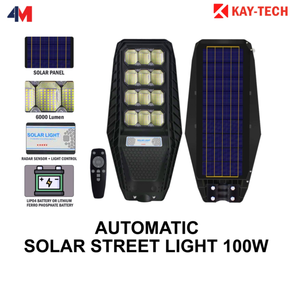 Automatic Solar Street Lights 100W from Kay Tech Solar